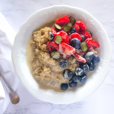 Les recettes de Faustine : Breakfast bowl au quinoa & à la framboise