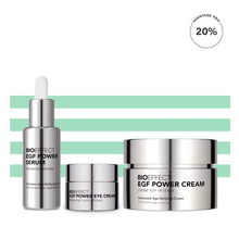 Charger l'image dans la galerie, Collection de soins Power: Power Sérum EFG 30 ml, Power Cream EGF 50 ml et Power Cream EGF Yeux 15 ml
