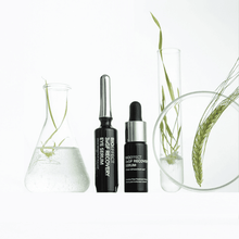 Charger l'image dans la galerie, BIOEFFECT 3xGF Recovery Serum et 3xGF Recovery Eye Serum aux facteurs de croissance, présentés avec de l’orge cultivée en Islande.
